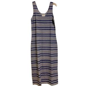 Lysse blue striped maxi dress medium